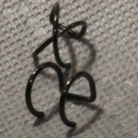 Cuff Earrings - No Piercing Needed! Each Selection Comes with 2 Black Cuffs NWT - Picture 4 of 4